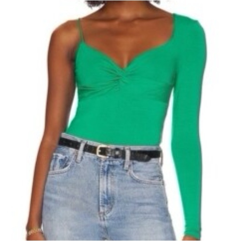 More to come Vibrant Green Bodysuit with Classic Design